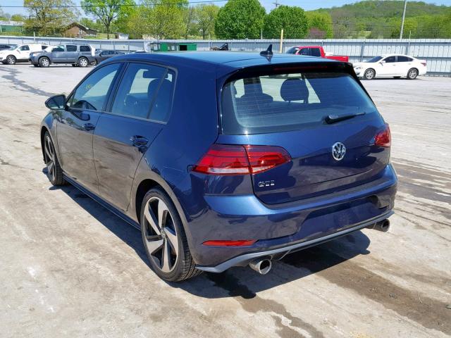 3VW447AU1JM279762 - 2018 VOLKSWAGEN GTI S/SE BLUE photo 3