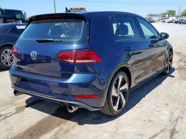 3VW447AU1JM279762 - 2018 VOLKSWAGEN GTI S/SE BLUE photo 4