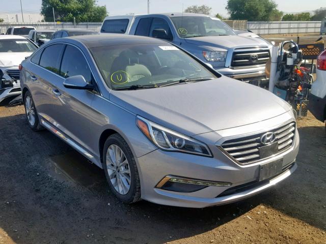 5NPE34AF7FH173730 - 2015 HYUNDAI SONATA SPO SILVER photo 1