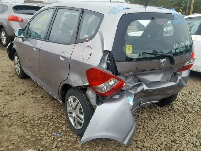 JHMGD38468S052601 - 2008 HONDA FIT GRAY photo 3