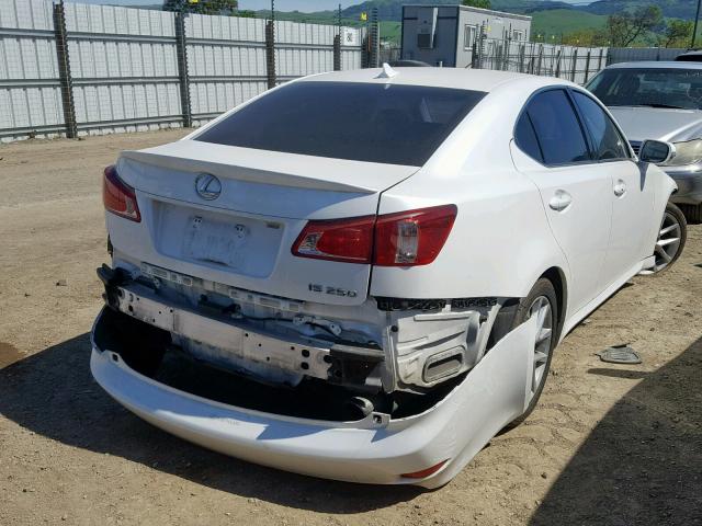 JTHBF5C29B5131868 - 2011 LEXUS IS 250 WHITE photo 4