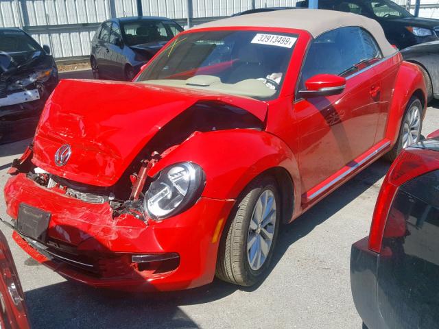 3VW5A7AT9FM805065 - 2015 VOLKSWAGEN BEETLE TDI RED photo 2