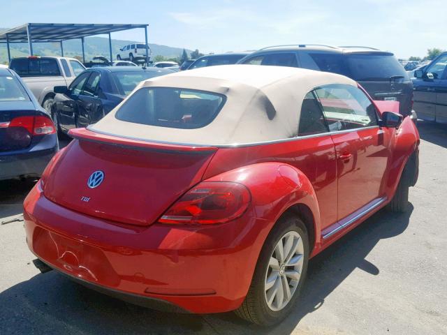 3VW5A7AT9FM805065 - 2015 VOLKSWAGEN BEETLE TDI RED photo 4