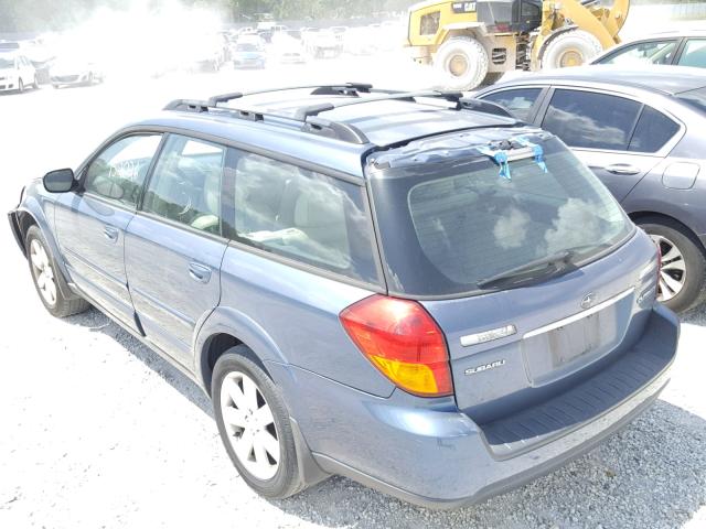 4S4BP62C567360049 - 2006 SUBARU LEGACY OUT BLUE photo 3