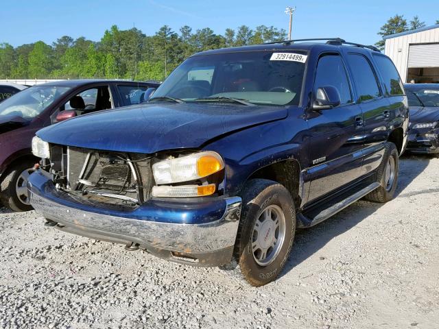 1GKEC13Z22R311994 - 2002 GMC YUKON BLUE photo 2