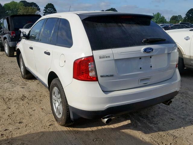 2FMDK3GC3BBB21874 - 2011 FORD EDGE SE WHITE photo 3