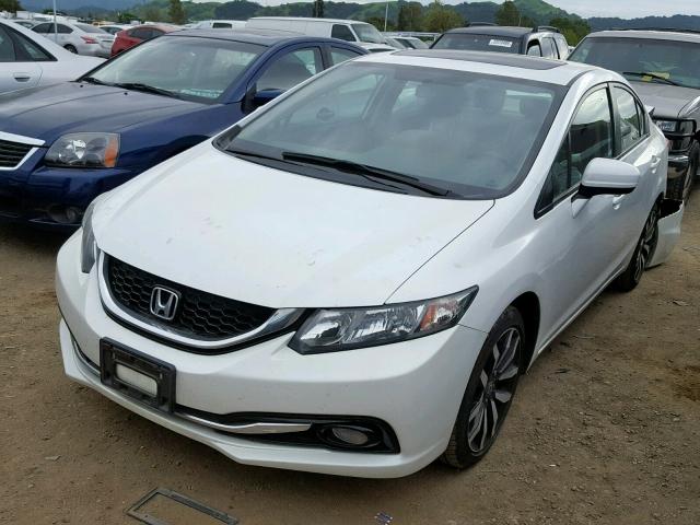 19XFB2F96FE247738 - 2015 HONDA CIVIC EXL WHITE photo 2