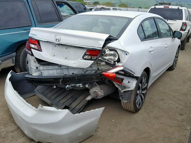 19XFB2F96FE247738 - 2015 HONDA CIVIC EXL WHITE photo 4