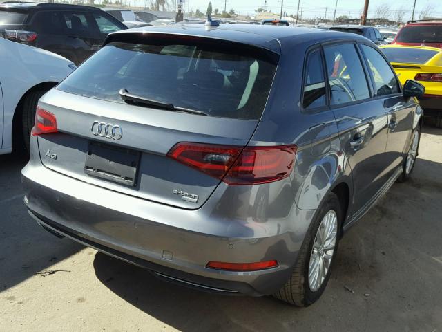 WAUVPBFFXGA092972 - 2016 AUDI A3 E-TRON GRAY photo 4