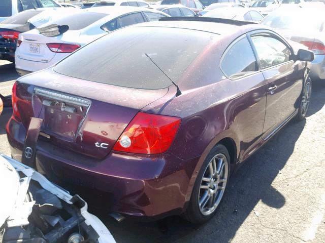 JTKDE177770170399 - 2007 TOYOTA SCION TC ბურგუნდია ფოტო 4