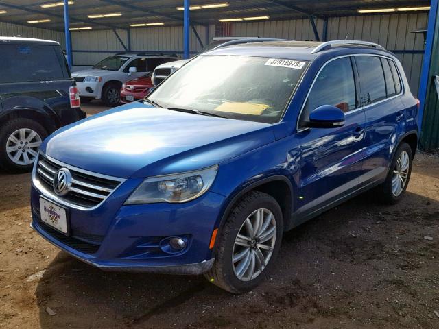 WVGBV75N69W529000 - 2009 VOLKSWAGEN TIGUAN SE BLUE photo 2