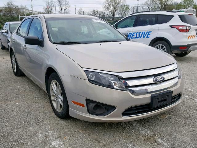 3FAHP0GA4AR394056 - 2010 FORD FUSION S BEIGE photo 1