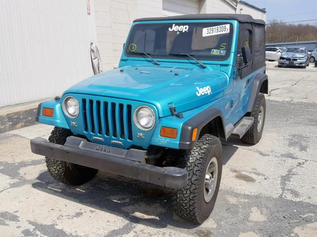 1J4FY29P6VP419865 - 1997 JEEP WRANGLER / GREEN photo 2