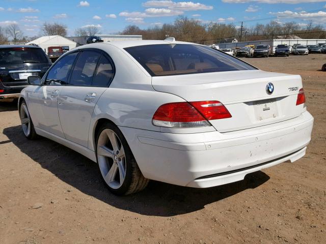 WBAHL83516DT04288 - 2006 BMW 750 I WHITE photo 3