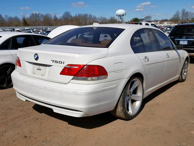 WBAHL83516DT04288 - 2006 BMW 750 I WHITE photo 4