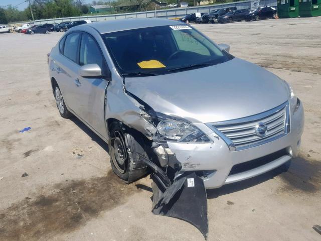 3N1AB7AP2FY274403 - 2015 NISSAN SENTRA S SILVER photo 1