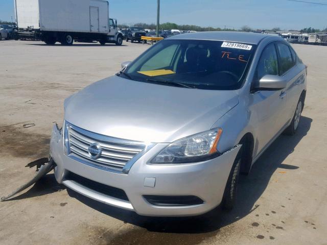 3N1AB7AP2FY274403 - 2015 NISSAN SENTRA S SILVER photo 2