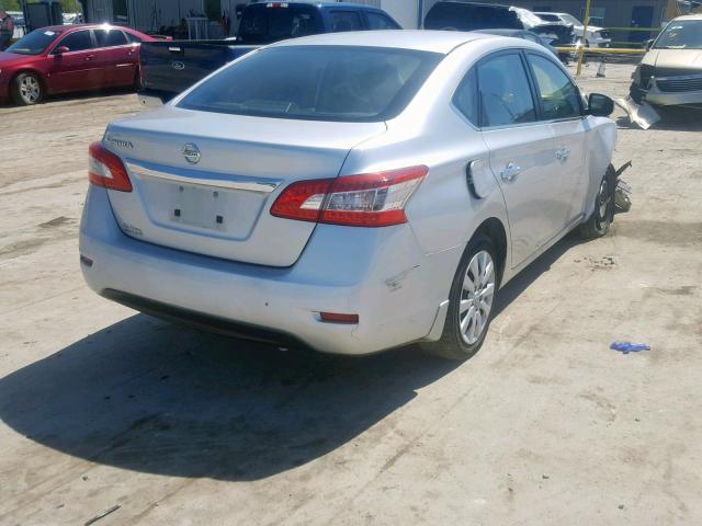 3N1AB7AP2FY274403 - 2015 NISSAN SENTRA S SILVER photo 4