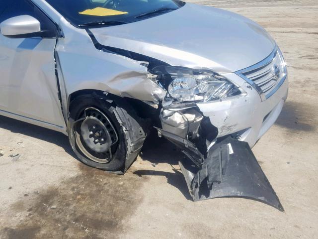 3N1AB7AP2FY274403 - 2015 NISSAN SENTRA S SILVER photo 9