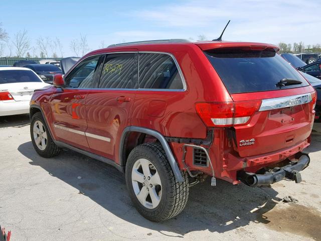 1J4RR4GG7BC670728 - 2011 JEEP GRAND CHER RED photo 3