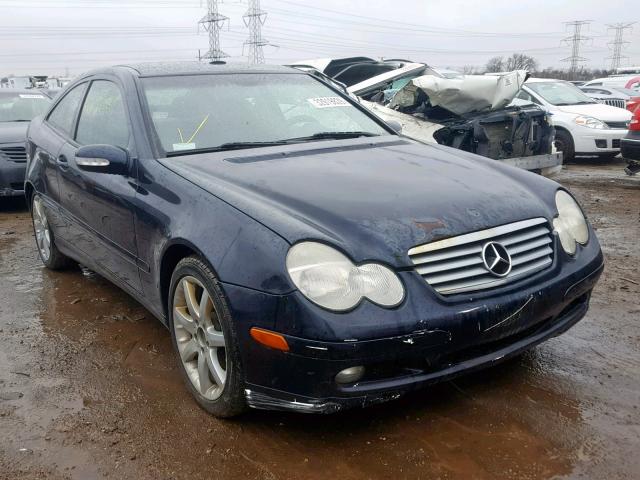 WDBRN40JX4A543198 - 2004 MERCEDES-BENZ C 230K SPO BLUE photo 1