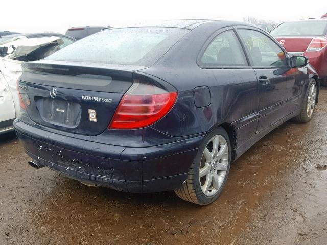 WDBRN40JX4A543198 - 2004 MERCEDES-BENZ C 230K SPO BLUE photo 4