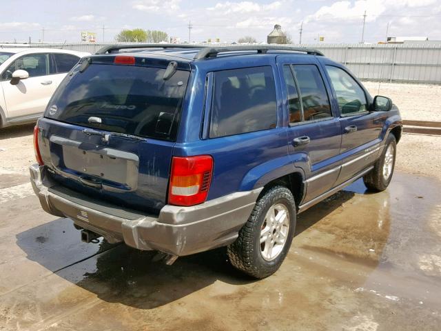 1J4GW48S02C181638 - 2002 JEEP GRAND CHER BLUE photo 4