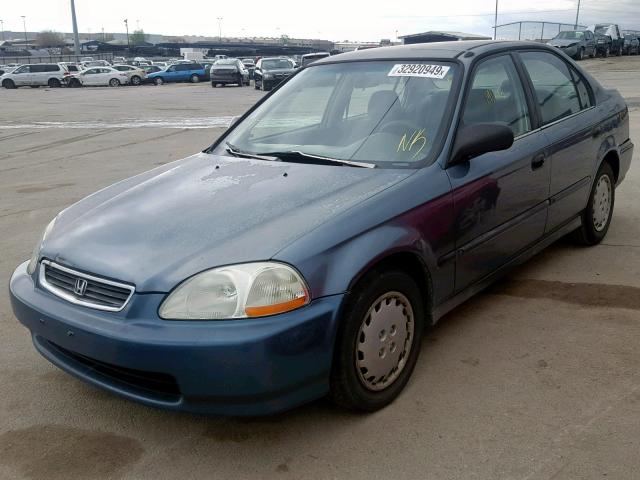 2HGEJ6626VH551567 - 1997 HONDA CIVIC DX TEAL photo 2