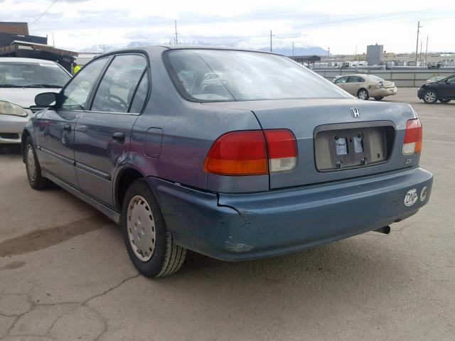 2HGEJ6626VH551567 - 1997 HONDA CIVIC DX TEAL photo 3