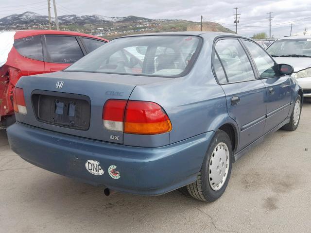 2HGEJ6626VH551567 - 1997 HONDA CIVIC DX TEAL photo 4