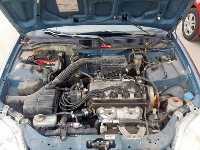 2HGEJ6626VH551567 - 1997 HONDA CIVIC DX TEAL photo 7