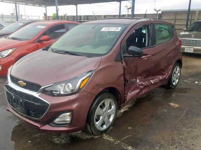 KL8CB6SA2KC706526 - 2019 CHEVROLET SPARK LS PURPLE photo 2