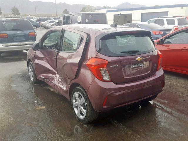 KL8CB6SA2KC706526 - 2019 CHEVROLET SPARK LS PURPLE photo 3