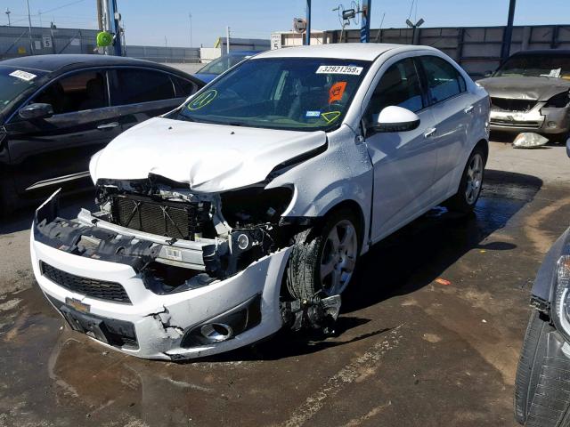 1G1JE5SH2D4166954 - 2013 CHEVROLET SONIC LTZ WHITE photo 2