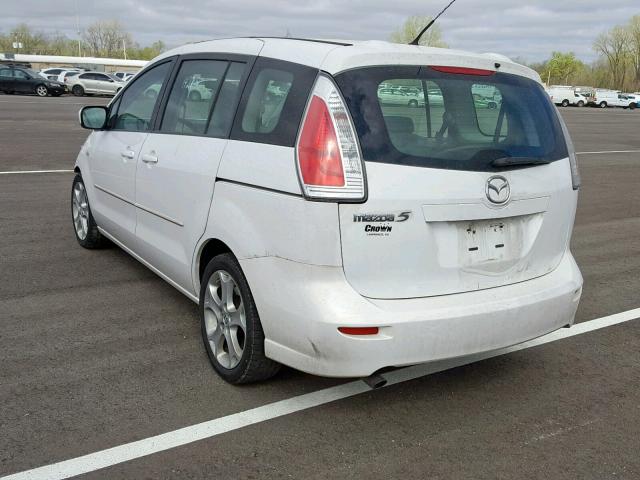 JM1CR293190343926 - 2009 MAZDA 5 WHITE photo 3