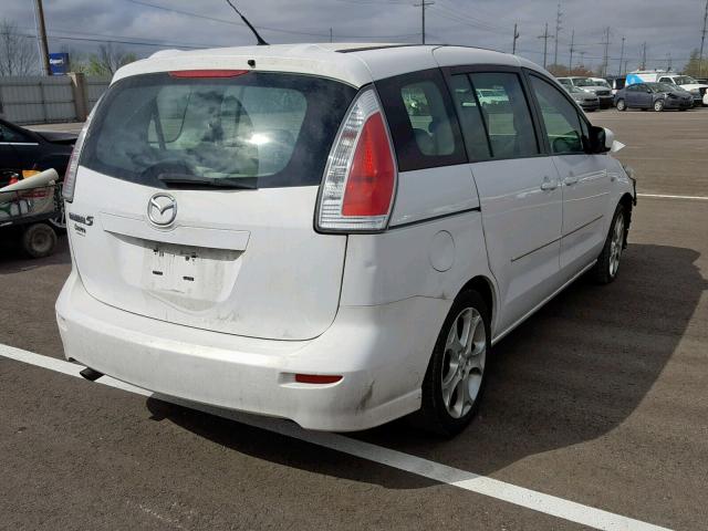 JM1CR293190343926 - 2009 MAZDA 5 WHITE photo 4