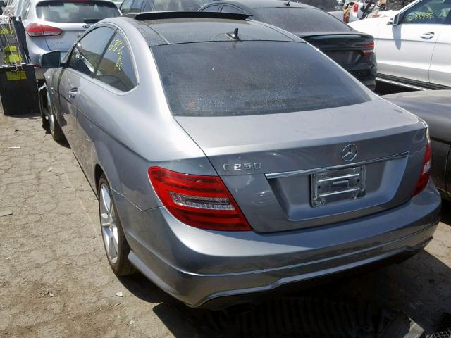 WDDGJ4HB9CF772996 - 2012 MERCEDES-BENZ C 250 SILVER photo 3