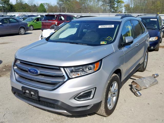 2FMPK3J91HBC47301 - 2017 FORD EDGE SEL SILVER photo 2