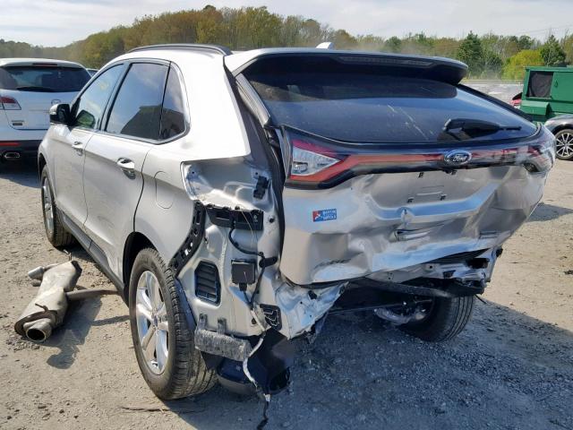 2FMPK3J91HBC47301 - 2017 FORD EDGE SEL SILVER photo 3