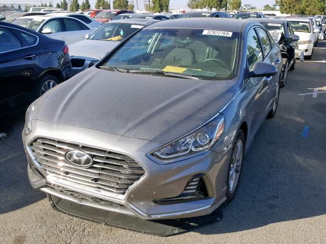 5NPE34AF3JH621311 - 2018 HYUNDAI SONATA SPO GRAY photo 2