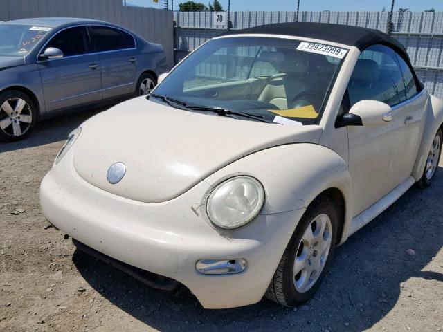 3VWCK21Y03M307951 - 2003 VOLKSWAGEN NEW BEETLE BEIGE photo 2