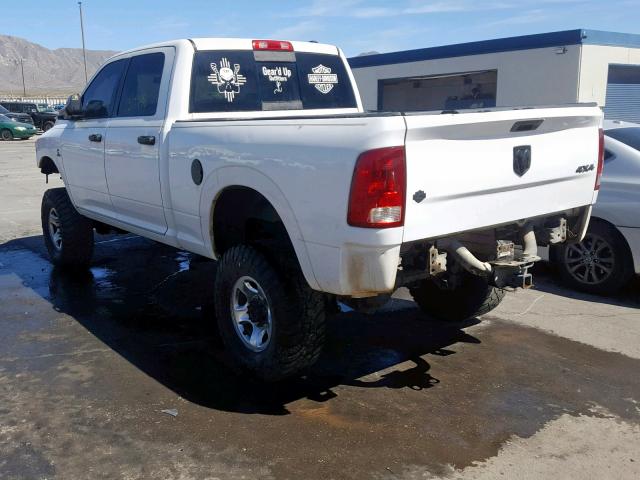 3D7UT2CL2AG179994 - 2010 DODGE RAM 2500 WHITE photo 3