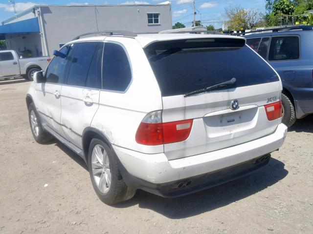 5UXFB53555LV16108 - 2005 BMW X5 4.4I WHITE photo 3