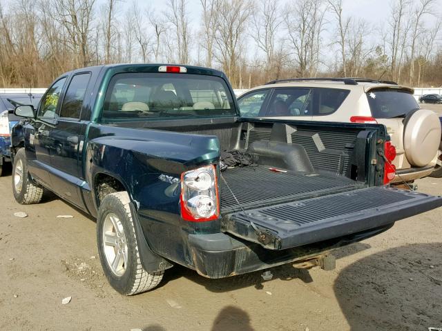 1D7RW3GK1BS528738 - 2011 DODGE DAKOTA SLT GREEN photo 3