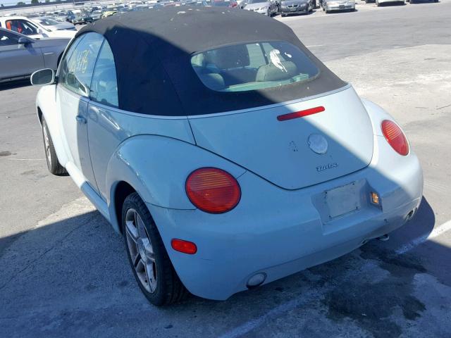 3VWCD31Y25M312071 - 2005 VOLKSWAGEN NEW BEETLE Mavi foto 3