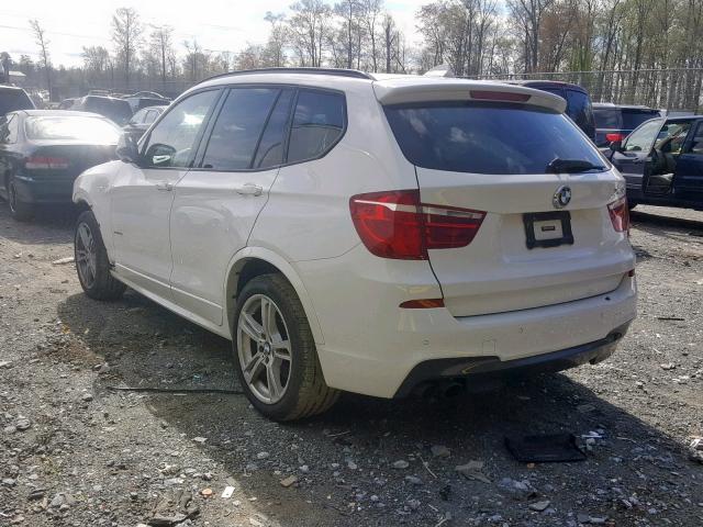 5UXWX7C53BLL15252 - 2011 BMW X3 XDRIVE3 WHITE photo 3