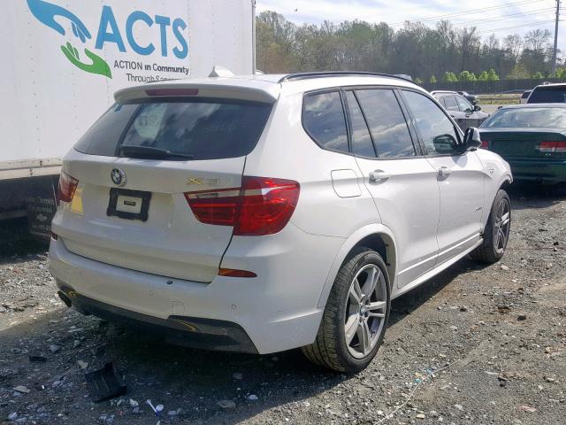 5UXWX7C53BLL15252 - 2011 BMW X3 XDRIVE3 WHITE photo 4