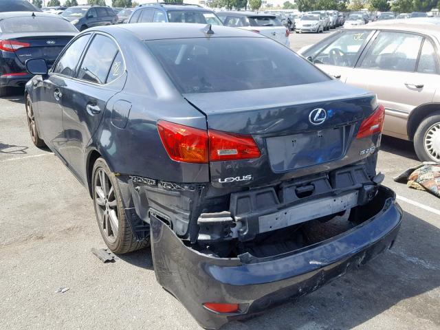 JTHBK262382066144 - 2008 LEXUS IS 250 CHARCOAL photo 3