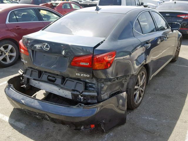 JTHBK262382066144 - 2008 LEXUS IS 250 CHARCOAL photo 4