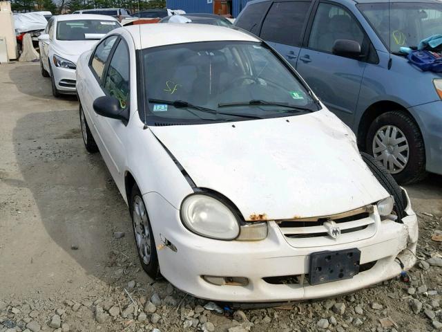 1B3ES56C02D593886 - 2002 DODGE NEON ES WHITE photo 1